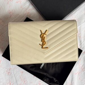 Sold Locally Yves Saint Laurent Cream Quilted